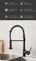 Grifo de resorte para cocina, agua fría y caliente - details 1
