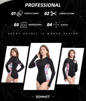 Bikini de neopreno de 1,5 MM/3MM para mujer, traje de buceo y medias de manga larga, traje de buceo a prueba de Sol para surf y esnórquel - details 1