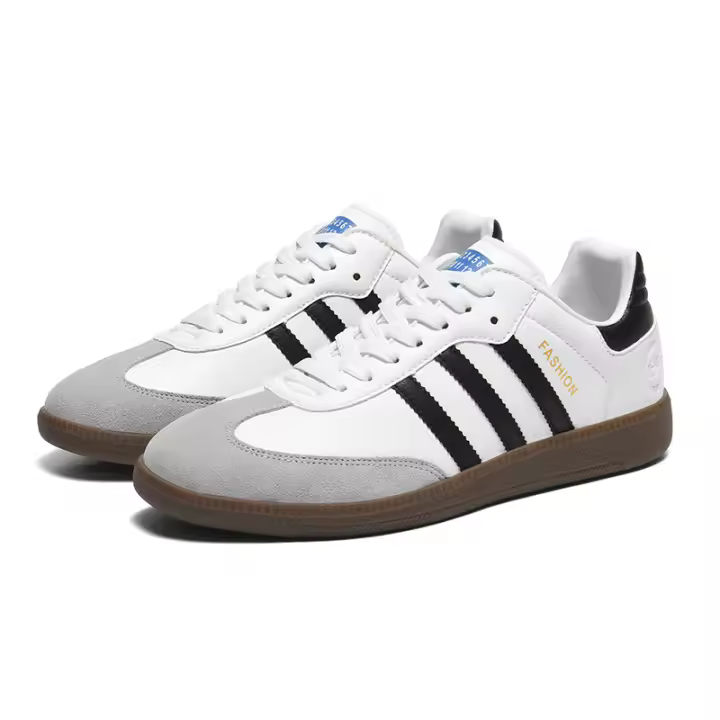 Zapatillas Deportivas de Suela Gruesa para Hombres Cómodas, Moda Informal, Genuino Cuero, Blanco, Estación Europea, Novedad 2024 - 1