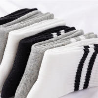 Calcetines de algodón para niños y niñas, medias de colores sólidos y rayas, lote de 6 pares - details 3