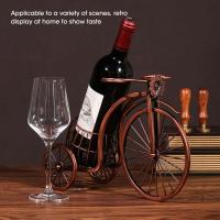 Estante de Metal creativo para vino, soporte Vintage para botella de vino y vidrio, soporte de exhibición para decoración del hogar, Bar - details 6