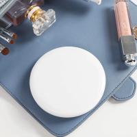 Espejo de bolsillo compacto con luz LED pequeña personalizado para mujer, maquillaje plegable de 2 lados, efecto luminoso, rosa y blanco - details 10