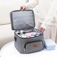 Bolsa de almuerzo multifuncional de doble capa para mujeres y hombres, fiambrera de Picnic de viaje de gran capacidad con correa para el hombro - details 5
