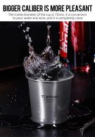 Tiartisan - Taza de agua de pared simple para cerveza de titanio para acampar, Villa Vies al aire libre, senderismo, mochilero, 290 ml - details 9