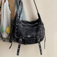 Bolso de Hombro Bordado Artístico Vintage Estilo Coreano Versátil y Moderno Cierre de Cremallera - details 2