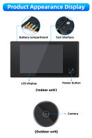 Timbre de Puerta Sectyme de 3.5 Pulgadas con Cámara de Puerta LCD Digital de 120° Visor de Puerta Inteligente para el Hogar y Exteriores - details 9