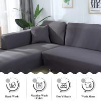 Fundas para Sofás largos elásticos, cubierta para Sofá de Rinconera en Forma de L, Ajustables Extraíbles Lavables - details 2