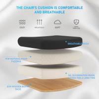 Oficina Ergonómica, Silla de Escritorio con reposabrazos Ajustables, Soporte Lumbar, Regulable en Altura, Silla giratoria de Oficina con Respaldo de Malla Transpirable, Negro - details 6