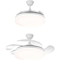 Ventilador de Techo LED con Temporizador 3500-4000-6500K, 6 Velocidades, Aspas retráctiles |   (Blanco) - details 11