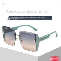 Gafas de Sol Grandes Marcos sin Marco Corte de Oceanos Adelgazantes UV400 - details 1