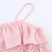 PB & ZA 2025 vestido suelto con tirantes decorativos laminados estilo de vacaciones Falda corta dulce novedad de verano ropa de mujer - details 9