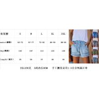 Shorts vaqueros casuales de cintura alta con cordón ajustable y cintura elástica para mujer, verano 2025 - details 0
