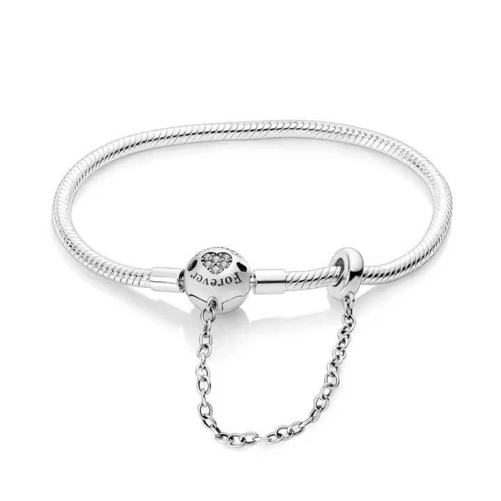 RdovkxuaPulsera De Plata De Ley 925 Con Forma De Corazón Y Mariposa Para Mujer, Brazalete De Cadena De Seguridad, Compatible Con Abalorios Originales, Joyería - 1