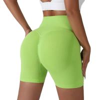 Pantalones cortos deportivos de realce de cadera color melocotón para mujer, pantalones cortos ajustados de tres puntos para adelgazar el vientre, entrenamiento para correr, pantalones de secado rápido - details 3