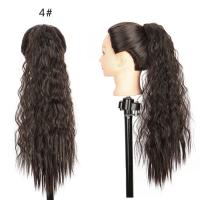 Peluca de cola de caballo con cordón permanente de maíz, extensión de cola de caballo con Clip, cola de caballo rizada larga ondulada, postizo de cola de poni Natural falso - details 15