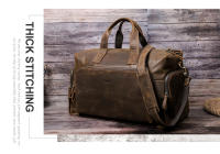 CONTACT'S-Bolsa de equipaje Vintage de cuero genuino para hombre, bolso de viaje de negocios, bolso de hombro de gran capacidad - details 1