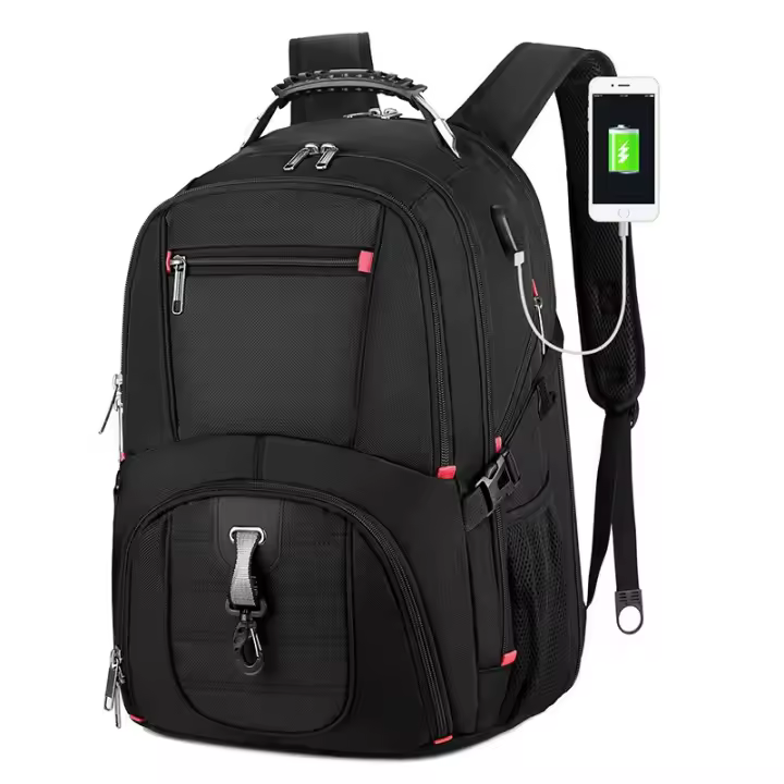 Mochila de viaje antirrobo para hombre, gran capacidad, ideal para viajar, impermeable, con USB, bandolera multifunción, bolsa de ordenador, mochila de negocios - 1