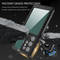 Funda impermeable de doble capa para Samsung Galaxy S23 Ultra S21 FE S20 FE 5G TPU + PC + PET, cubierta protectora transparente negra a prueba de polvo - details 6
