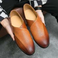 Sandalias formales italianas para hombre, zapatos de vestir informales de cuero Pu, estilo para caminar al aire libre, novedad de 2025 - details 3