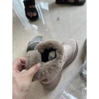 Botas de invierno de las mujeres de moda, zapatos de algodón cálidos y gruesos, forro de agarre a mitad de la pantorrilla, las mujeres de una sola pieza de invierno botas de ante tobillo - details 14