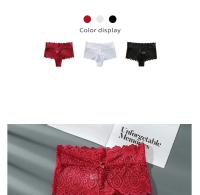 Bragas Sexys De Encaje Para Mujer, Ropa Interior, Tanga de Espalda En T, Pantalones De Cintura Baja, Lencería Íntima, Perspectiva, 4XL - details 1