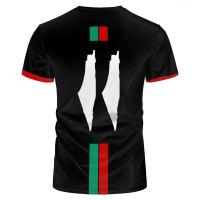 Camisetas de talla grande con estampado 3D de la bandera del fútbol palestino para hombre y mujer, camisetas deportivas informales de manga corta transpirables de secado rápido - details 6