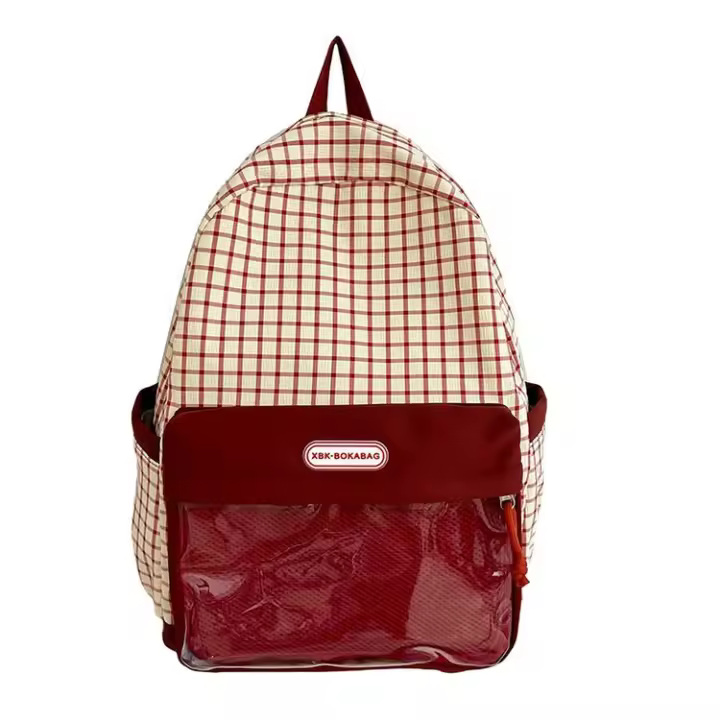 Transparente, estudiante, mochila, nicho, celosía, mochila escolar, linda, chica de secundaria, mochila, estilo japonés - 1