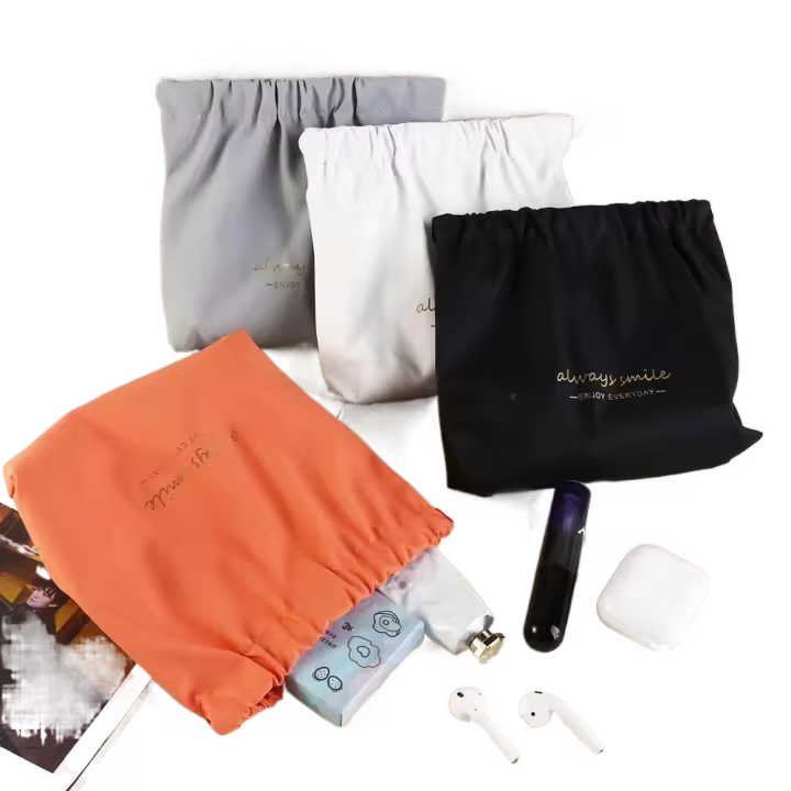 Bolsa de almacenamiento de cables de datos, neceser, estuche de maquillaje, bolsa de resorte de hoja, bolsa de maquillaje de viaje, bolsa de cosméticos con cierre automático, bolsa de almacenamiento para mujer - 1