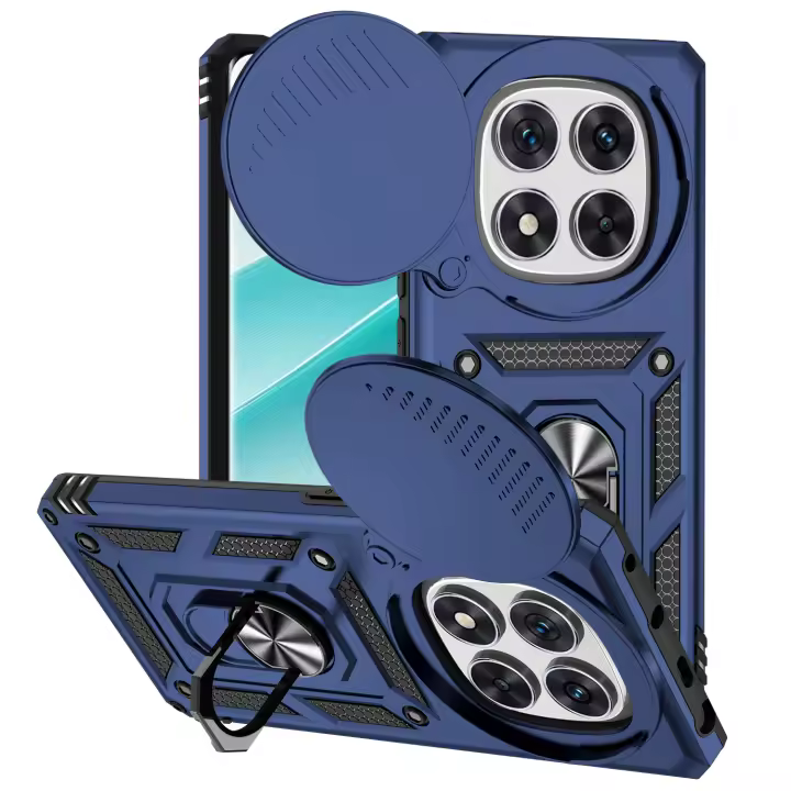 Funda con soporte y cubierta deslizante para la lente compatible con el teléfono Redmi Note 14 Pro (4G) - 1