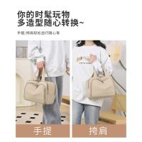 Doble bolsa de cosméticos esponjosa de gran capacidad de apertura ancha para mujer 2025 nueva bolsa de lavado y almacenamiento portátil de alto valor - details 3