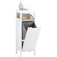 Armario de Suelo para baño Mueble Columna de baño con 2 Cajones y 1 Estantes Blanco 30 x 30 x 89 cm Blanco - details 9