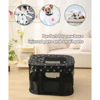 Cercado portátil para mascotas de 80x60x55cm, plegable, rectangular, sala de partos, nido para gatos, cabaña para gatos, casa para cachorros, casa cerrada para mascotas (negro) - details 3
