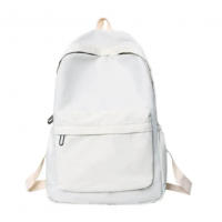 Mochila escolar impermeable para mujeres, mochila escolar de gran capacidad, cremallera suave, color sólido, mochila casual para - details 10