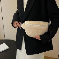 Cintura de felpa de invierno para mujer, bolso de cinturón para teléfono de estilo de diseñador de hombro informal Unisex - details 8