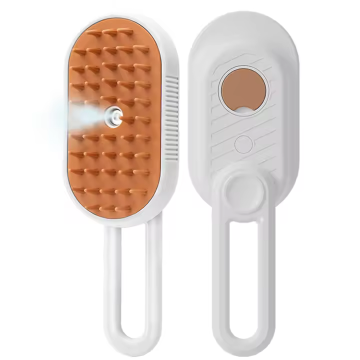 Cepillo de vapor para gatos 3 en 1 para desprendimiento y aseo con mango plegable Peine para eliminar el pelo con spray para mascotas Peine para desfilar Spritz para gatos Cepillo de agua para mascotas de pelo largo y corto - 1