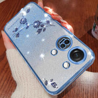 Funda de Teléfono OnePlus Ace 2V 2 Pro, Nord CE3 Lite, 11 10 9 Pro Aplicación de Galvanoplastia con Diamante de Agua Floral Polvo - details 4
