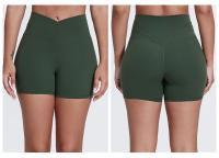 SHINBENE-pantalones cortos con realce de glúteos para gimnasio, Shorts de cintura alta con forma de melocotón, Sexy, cruzado, 4 pulgadas, para entrenamiento, Yoga y correr - details 2