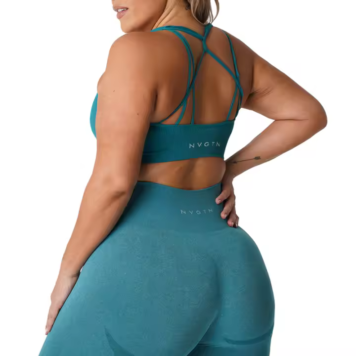Sujetador Deportivo sin Costuras NVGTN Galaxy Top Mujer Fitness Elástico Transpirable Mejora la Forma de los Pechos Ropa Interior de Ocio Deportivo - 1
