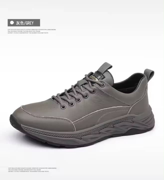 Primera capa de cuero de vaca, zapatos térmicos de algodón, informales - 1