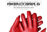 Guantes de piel de oveja para mujer, manoplas cortas de terciopelo fino para pantalla táctil, de cuero, de buena calidad, para invierno, 2226 - details 72
