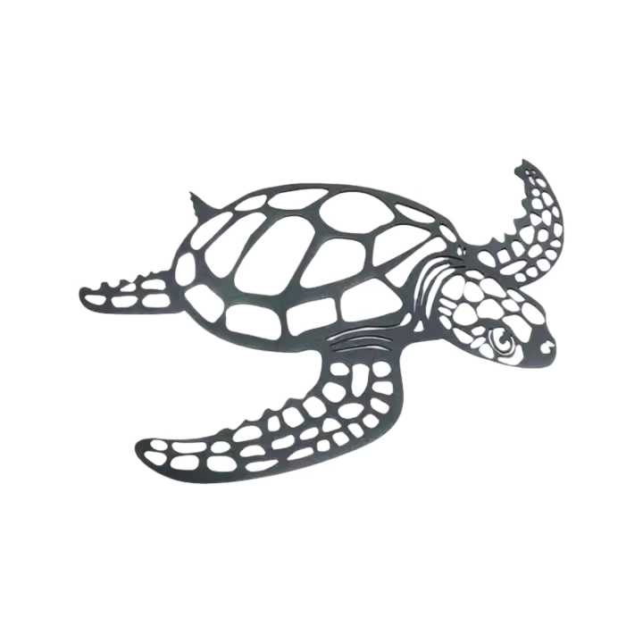 Ornamento De Tortuga Marina De Metal Tamaño Grande Para Decoración De Pared Tema Playa Interior Sala De Estar 15.74 Pulgadas - 1