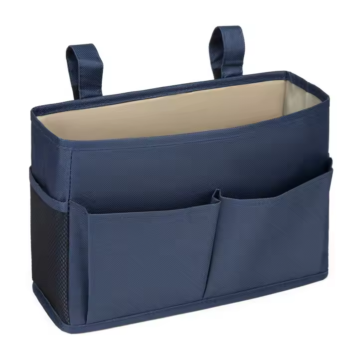 Bolsa lateral extraíble para sofá, bolsa organizadora para almacenamiento en cabecera de cama, lavable y reutilizable, ahorro de espacio, bolsa colgante para cama con múltiples bolsillos - 1
