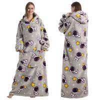 Manta de franela de invierno para adultos y niños, sudadera con capucha de manga larga, jersey de lana, manta usable, regalo - details 12