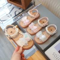 Sandalias de Princesa para Niña Zapatos de Playa Antideslizantes Elegantes con Cuentas y Pajarita - details 3