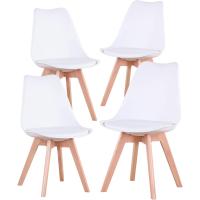 Comedor Modernas con Asiento Tapizado y Patas de Madera de Haya Ideales para Comedor, Cocina - details 0
