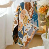 Baño de gasa de algodón Kawaii para adultos, toalla grande de dibujos animados para niños, fácilmente absorbente, agradable a la piel, de secado rápido, 70x140cm - details 2