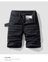 Pantalones de Trabajo de Verano de Algodón Puro de Media Lengua Estilo Recto y Versátil con Estampado de Tres Piedras - details 2