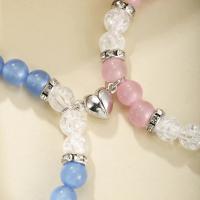 Pulseras Elásticas de Pareja con Imán en Forma de Corazón con Colgante de Gato Bonito - details 2