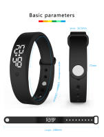 Pulsera inteligente Digital LED con termómetro, pulsera con alarma de vibración, resistente al agua, para estudiantes - details 10
