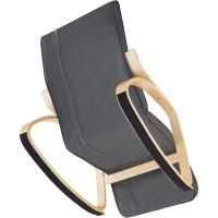 Silla Mecedora Ergonómica, Reposapiés Ajustable en 5 Posiciones, Cojín Mullido con Cierre, Almohadillas Antideslizantes, Estructura Robusta, Sillon Lectura, Muebles de Salon - Gris Oscuro - details 7